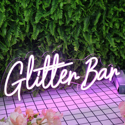 Glitter Bar Purple Led Neon Sign | Shineneon