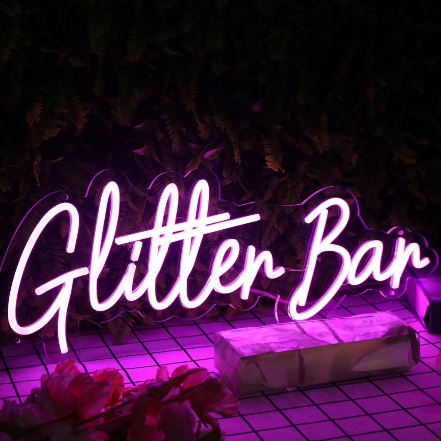 Glitter Bar Purple Led Neon Sign | Shineneon