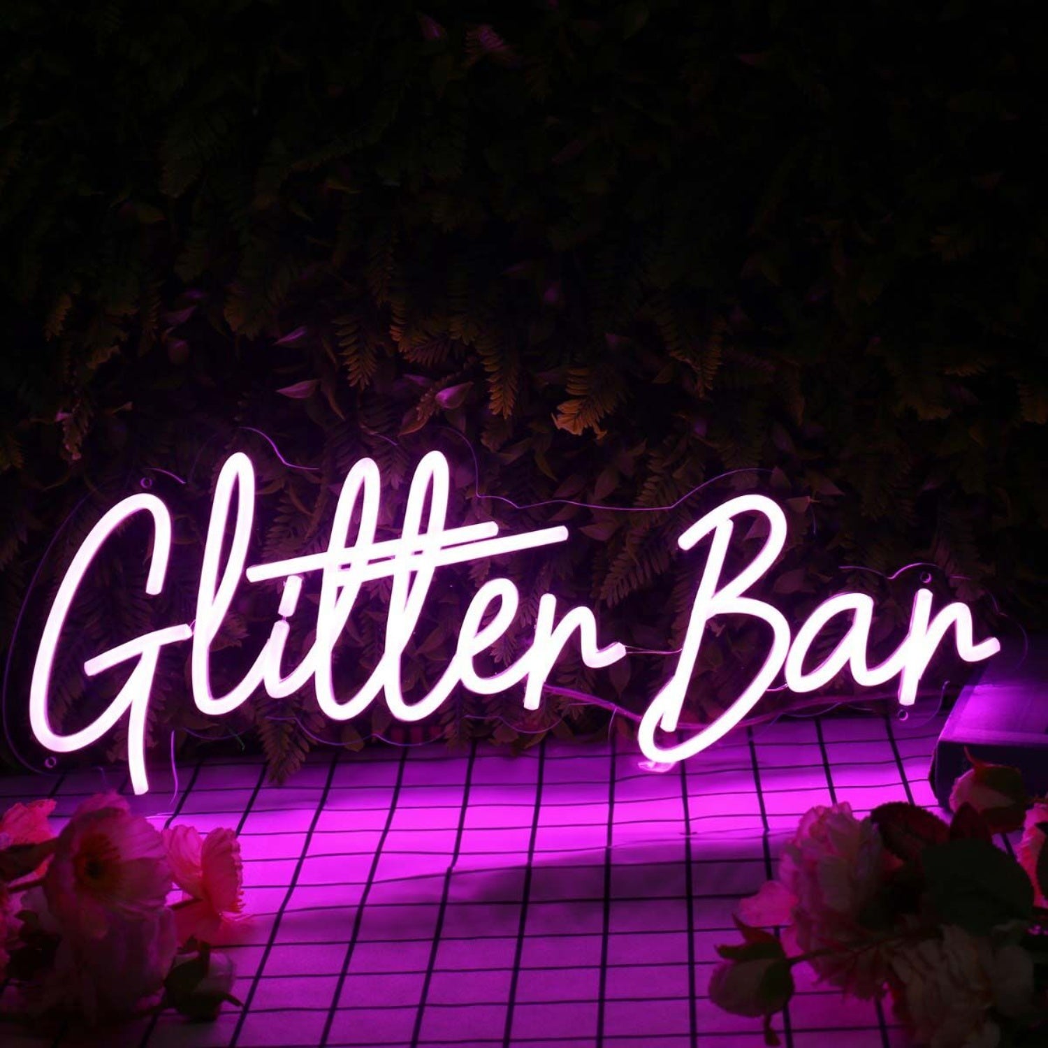 Glitter Bar Purple Led Neon Sign | Shineneon