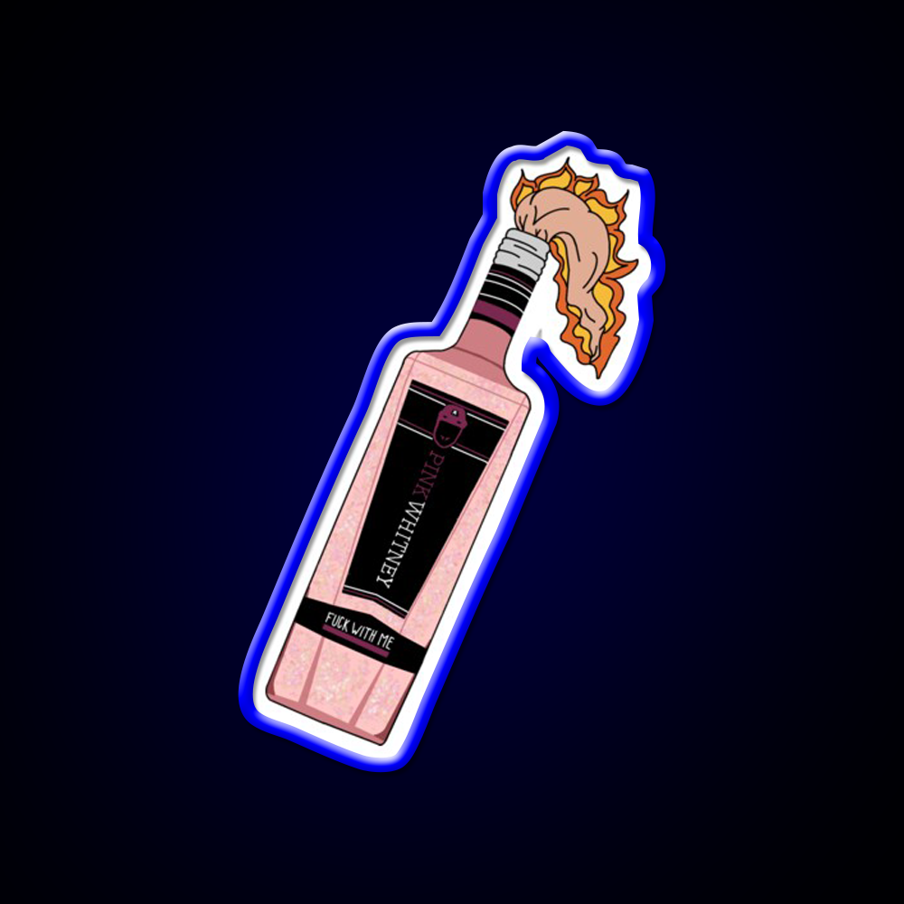 Glitter Pink Whitney Molotov Cocktail Bar Decor Led Neon Sign Rgb Color - LED neon sign view 5