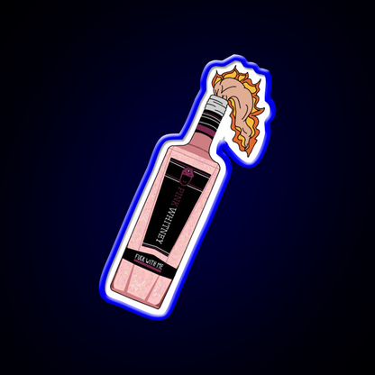 Glitter Pink Whitney Molotov Cocktail Bar Decor Led Neon Sign Rgb Color - LED neon sign view 5