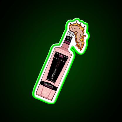 Glitter Pink Whitney Molotov Cocktail Bar Decor Led Neon Sign Rgb Color - Shineneon