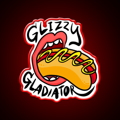Glizzy Gladiator Rollingstone Hot Dog Led Neon Sign For Burger Place Rgb Color - Shineneon