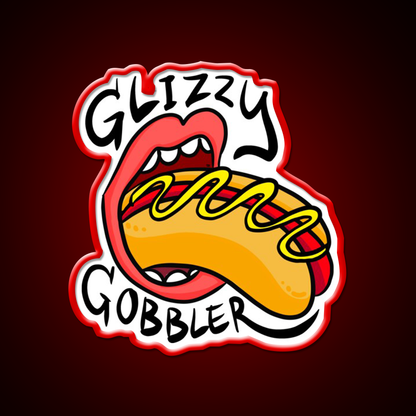 Glizzy Gobbler Rollingstone Like Fast Food Led Neon Sign For Burger Place Rgb Color