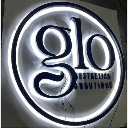 Glo Aesthetics Boutique 3D Backlit Channel Letters Led Light Sign - Shineneon