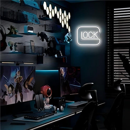 Glock USB LED Neon Sign for Bar Game Room & Man Cave Wall Decor - Shineneon