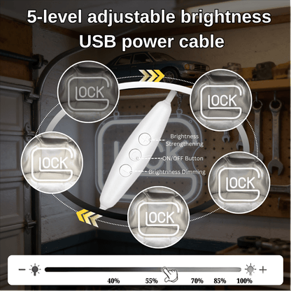 Glock USB LED Neon Sign for Bar Game Room & Man Cave Wall Decor - Shineneon