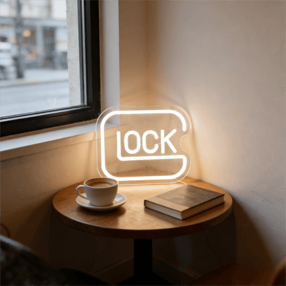 Glock USB LED Neon Sign for Bar Game Room & Man Cave Wall Decor - Shineneon