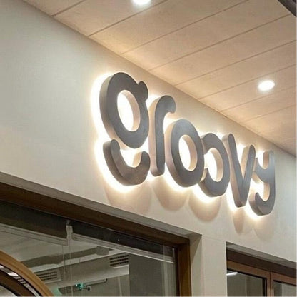 Gloovy 3D Backlit Channel Letters Led Light Sign
