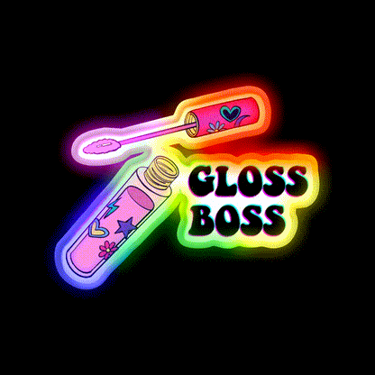 Gloss Boss Nail Salon Led Neon Sign Rgb Color - LED neon sign close-up detail