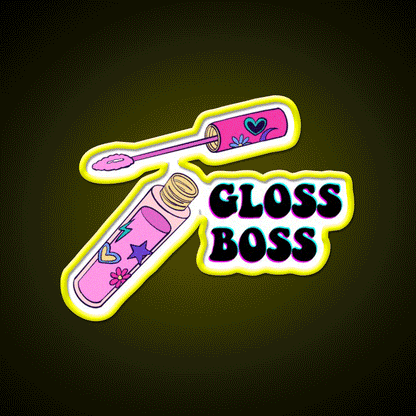 Gloss Boss Nail Salon Led Neon Sign Rgb Color - Custom LED neon sign front view