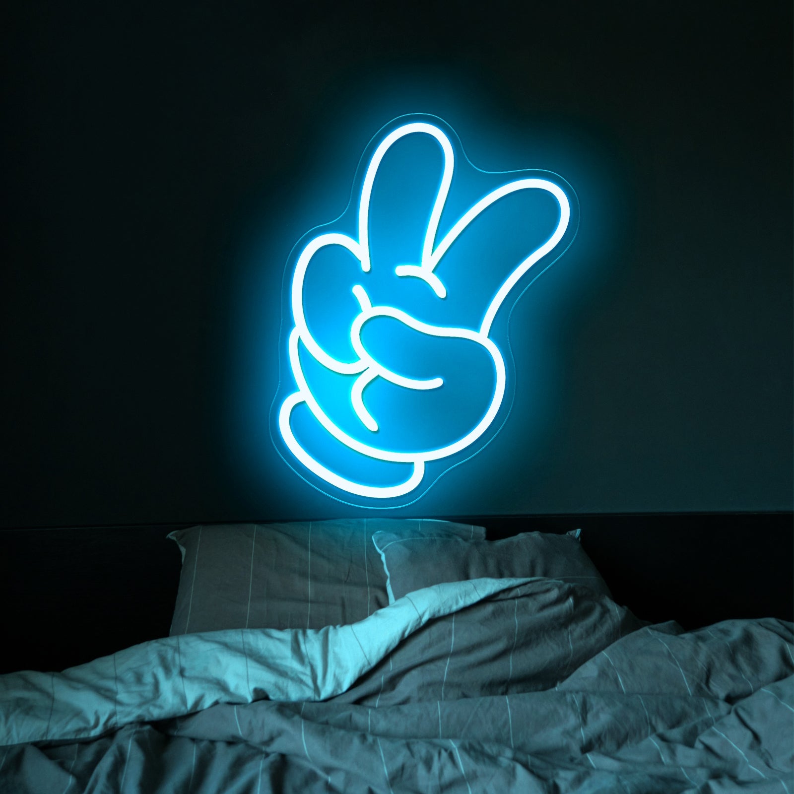Glove Peace Yeah Pose Large Led Signs - Shineneon