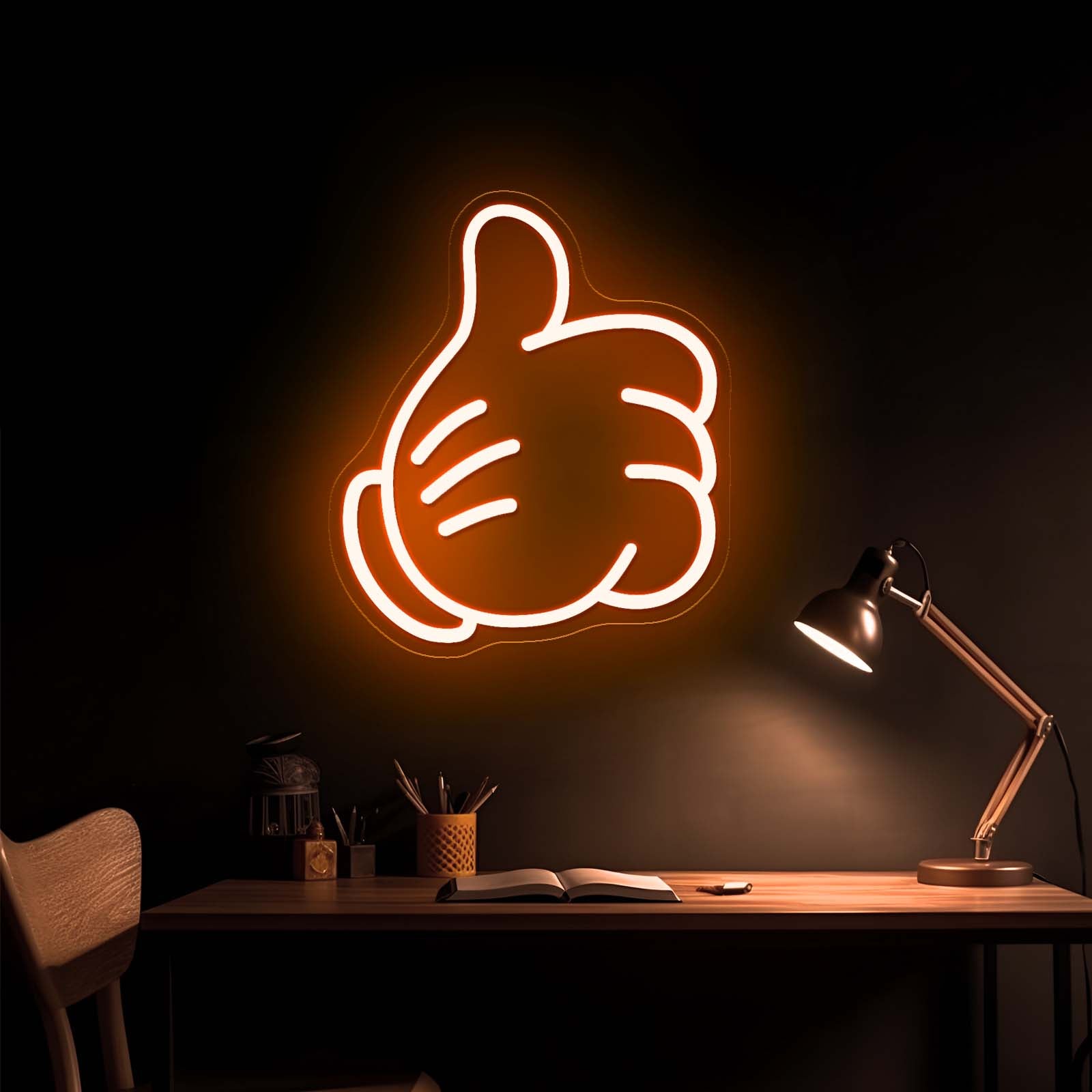 Glove Thumbs Up Wall Art For Kids Led Neon Signs