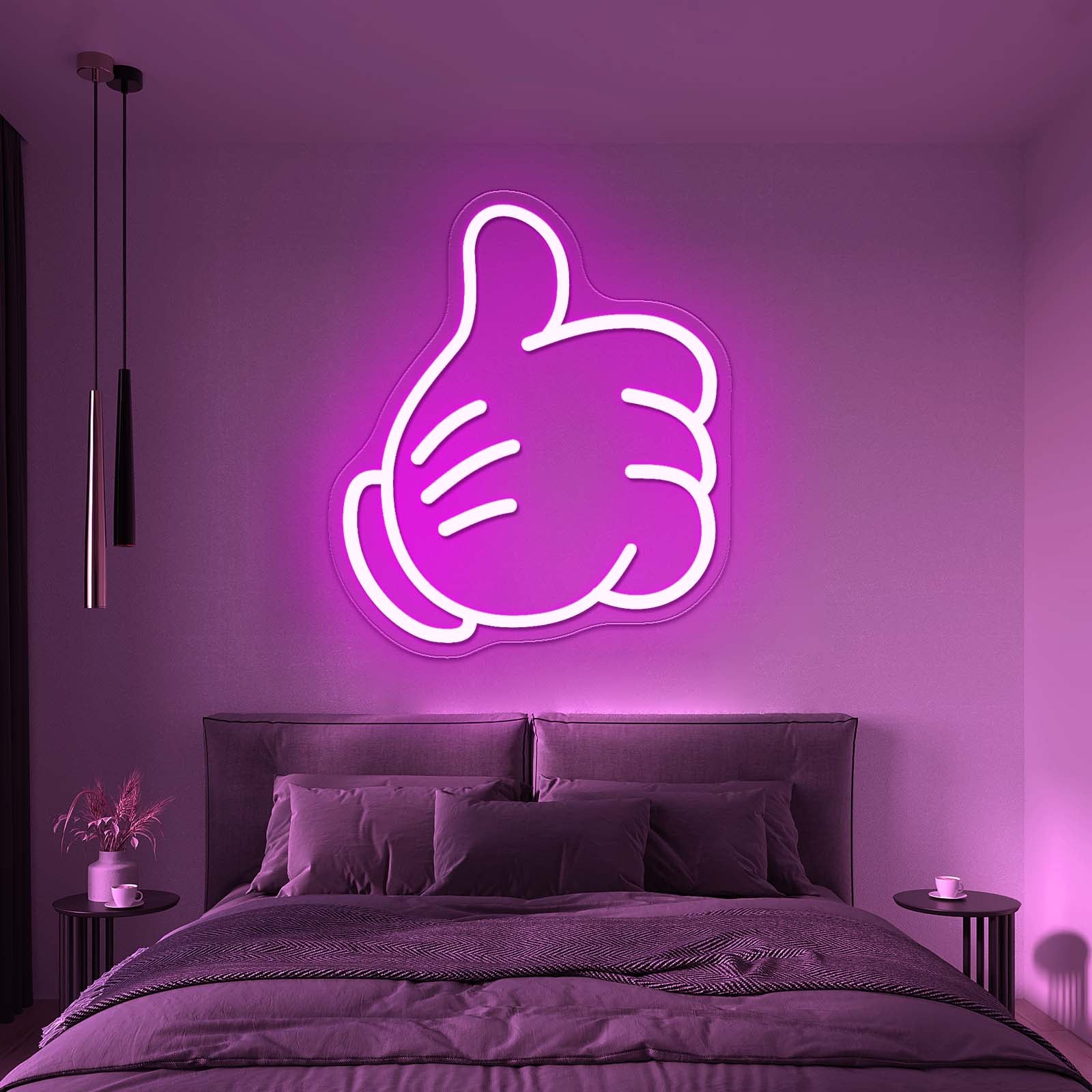 Glove Thumbs Up Wall Art For Kids Led Neon Signs