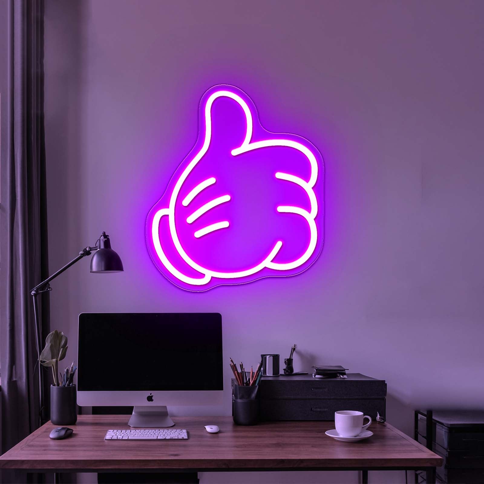 Glove Thumbs Up Wall Art For Kids Led Neon Signs