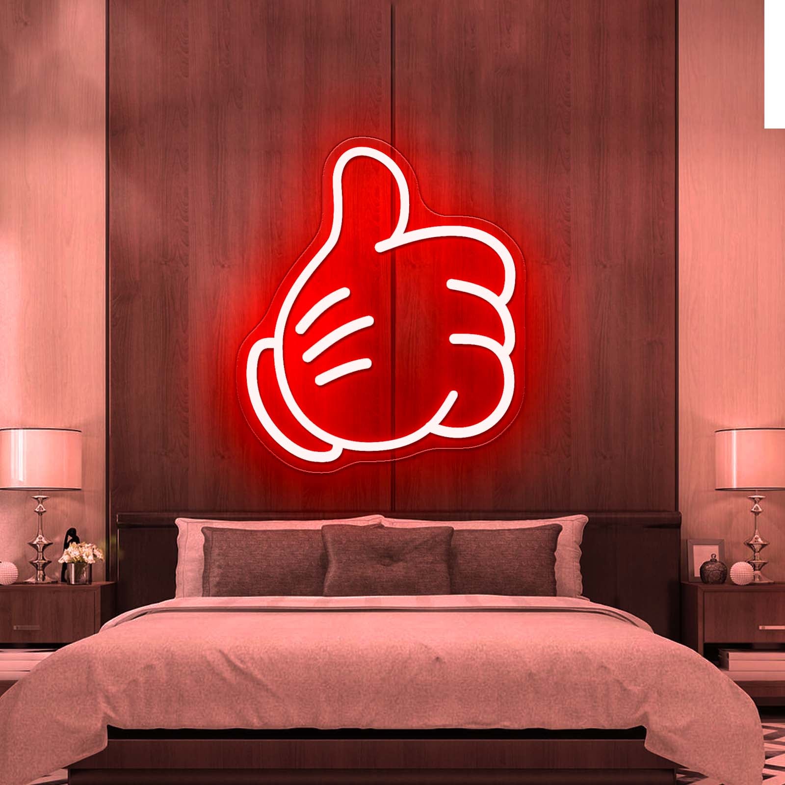Glove Thumbs Up Wall Art For Kids Led Neon Signs