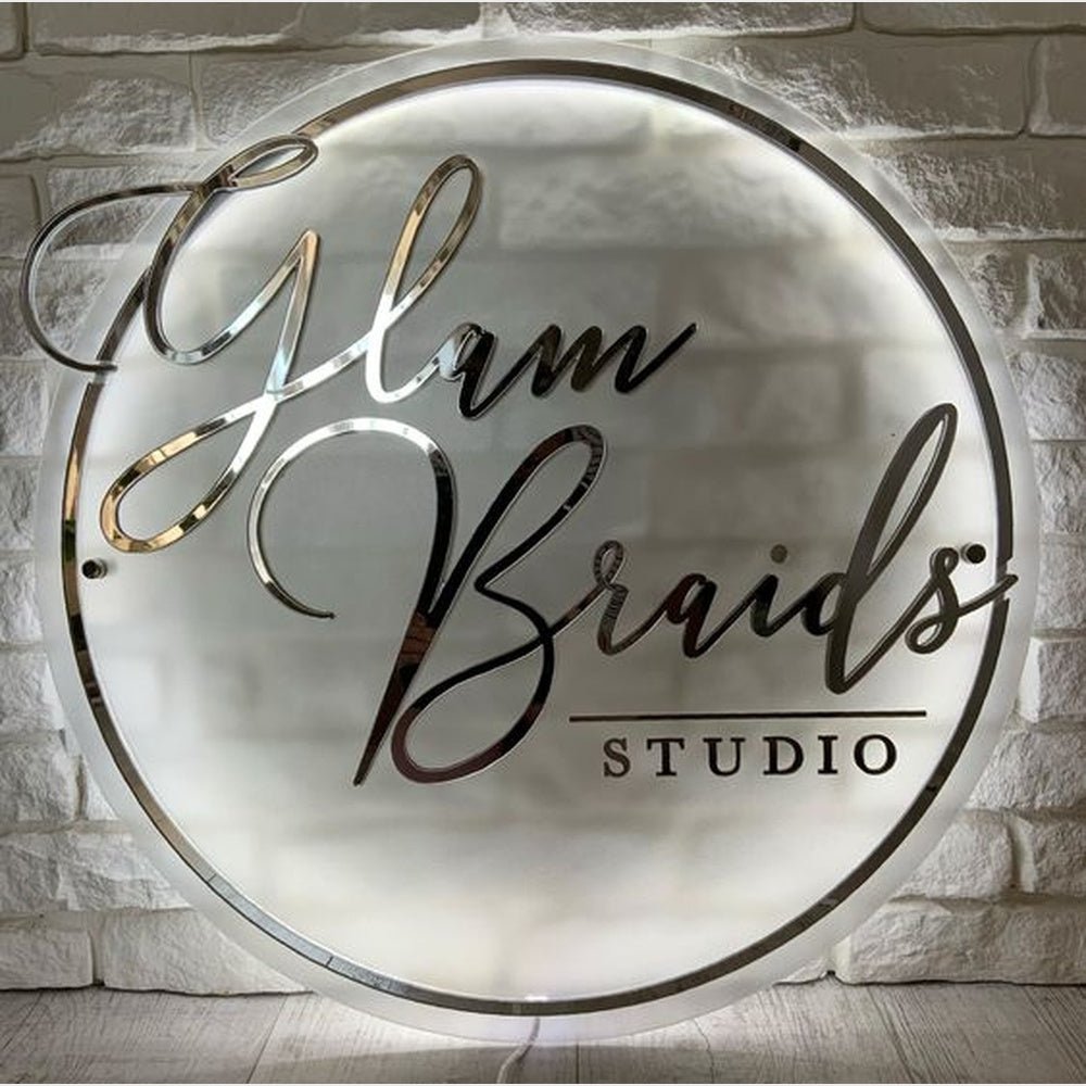 Glow Birids Studio Acrylic Business Logo Sign - Shineneon