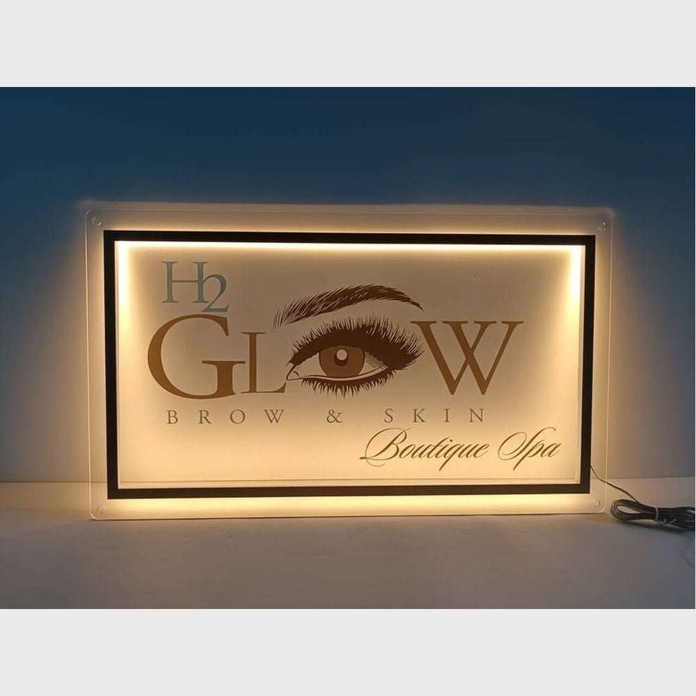 Glow Brow Skin Acrylic Business Logo Sign - Shineneon