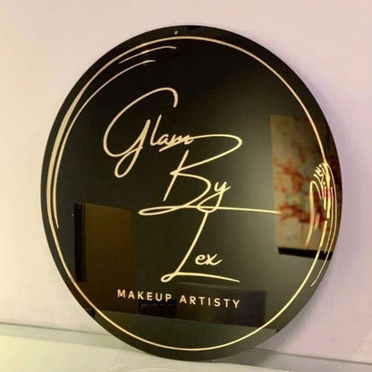 Glow By Lex Makeup Artisty Acrylic Business Logo Sign - Shineneon