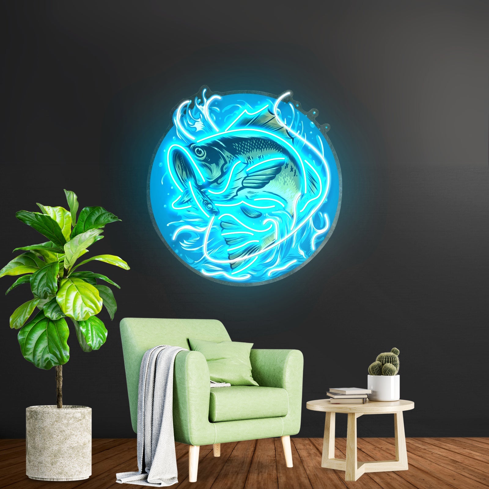 Glow Fishing Led Neon Sign Light Custom Led Signs - Shineneon