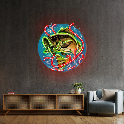 Glow Fishing Led Neon Sign Light Custom Led Signs