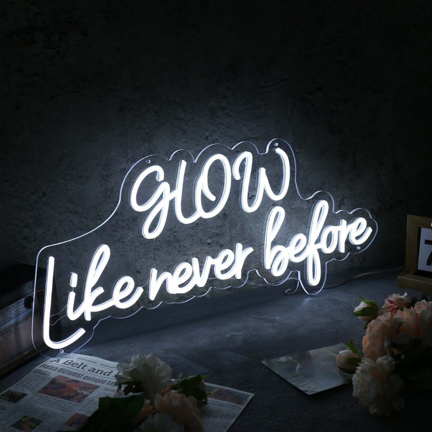 Glow Like Never Before White Neon Sign | Shineneon