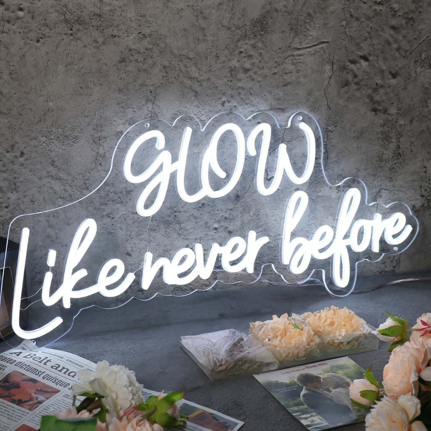 Glow Like Never Before White Neon Sign | Shineneon