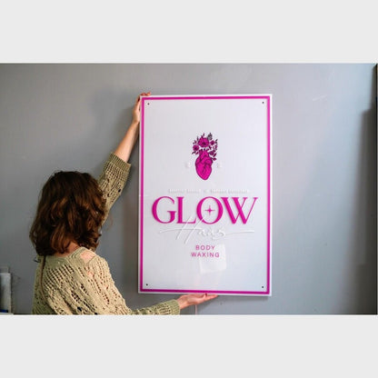 Glow Salon Acrylic Business Logo Sign - Shineneon