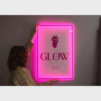 Glow Salon Acrylic Business Logo Sign - Shineneon