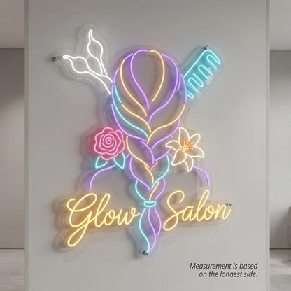 Glow Salon Wall Decor LED Neon Sign - 04 Size Image