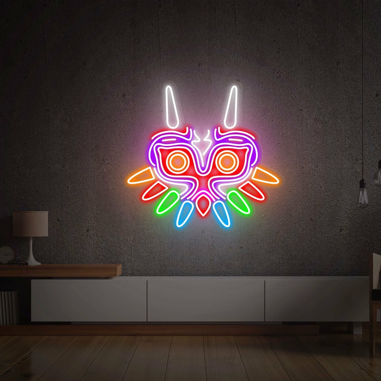 Glow To Your Gaming Bar Party Majoras Mask Led Neon Sign - Shineneon