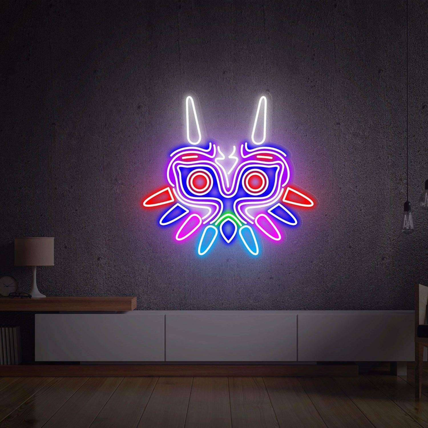 Glow To Your Gaming Bar Party Majoras Mask Led Neon Sign - Shineneon