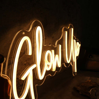 Glow Up Yellow Custom Led Neon Sign - Shineneon