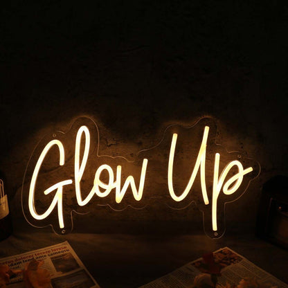 Glow Up Yellow Custom Led Neon Sign - Shineneon