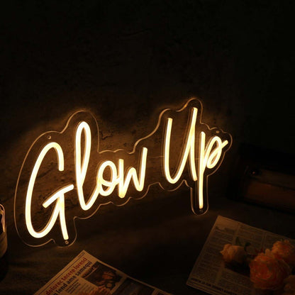 Glow Up Yellow Custom Led Neon Sign - Shineneon