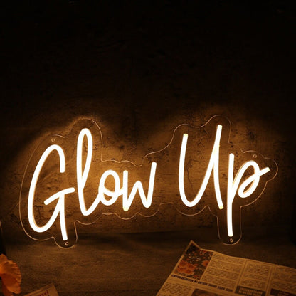Glow Up Yellow Led Neon Sign - Shineneon