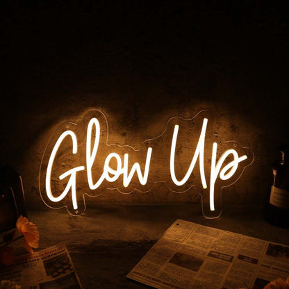 Glow Up Yellow Led Neon Sign - Shineneon