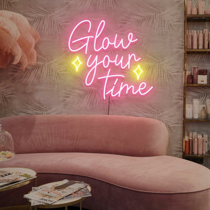 Glow Your Time Wall Decor LED Neon Sign - 02 High-Converting Product Image