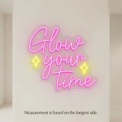 Glow Your Time Wall Decor LED Neon Sign - 04 Size Image