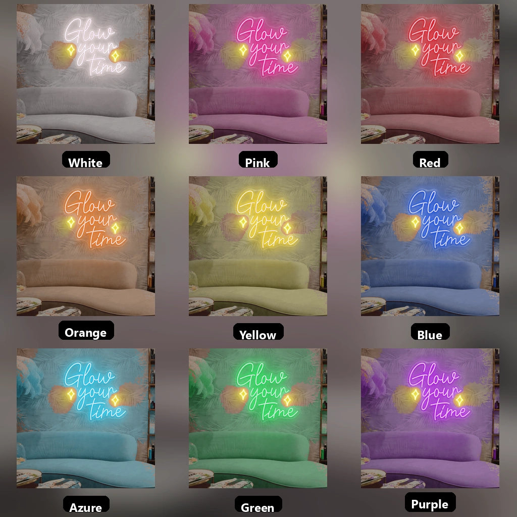 Glow Your Time Wall Decor LED Neon Sign - 05 Color Grid