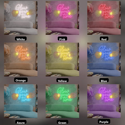 Glow Your Time Wall Decor LED Neon Sign - 05 Color Grid