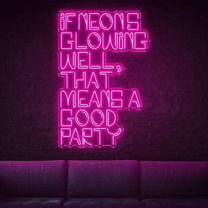 Glowing White Led Neon Sign For Vibrant Party Decor | Shineneon