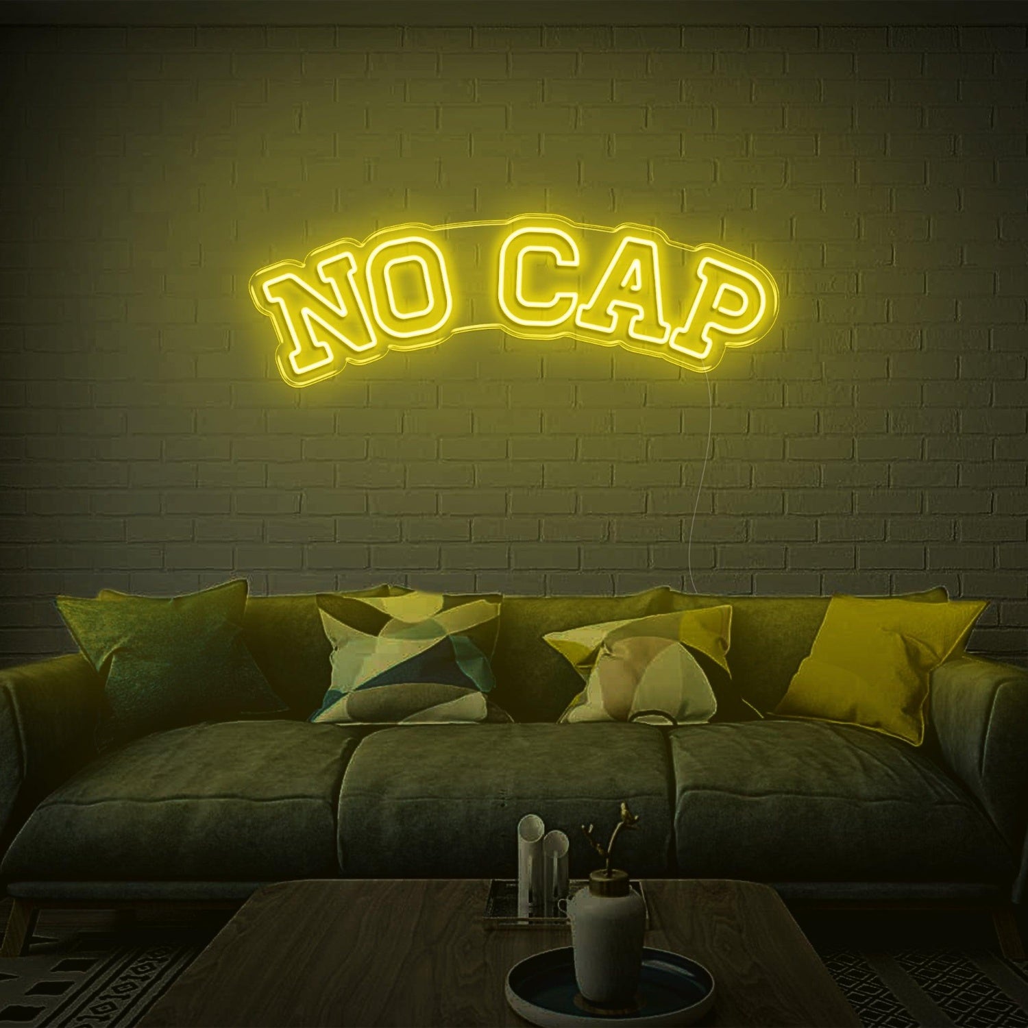 Glowing White No Cap Led Neon Sign For Modern Home Wall Decor | Shineneon