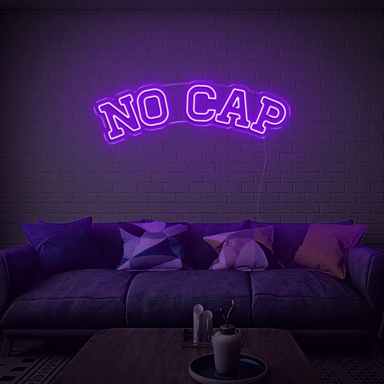 Glowing White No Cap Led Neon Sign For Modern Home Wall Decor | Shineneon
