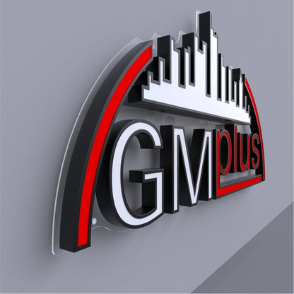 Gm Plus With Building 3D Frontlit Channel Letters Led Light Sign - Shineneon