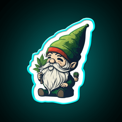 Gnome Hemp Inspired Green Leaf Led Neon Sign 420 Neon Decor Rgb Color - Shineneon