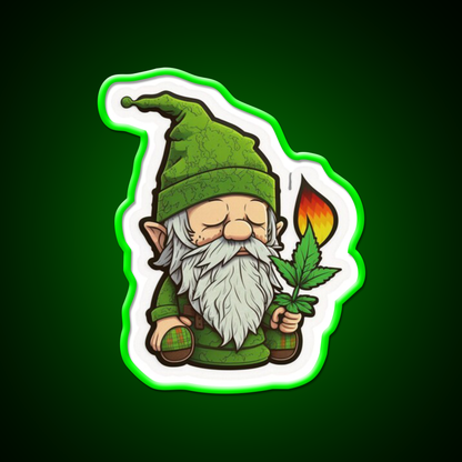 Gnome Hemp Inspired Green Leaf Led Neon Sign Rgb Color - LED neon sign view 8