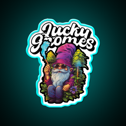 Gnome Hemp Inspired Green Leaf Led Neon Sign Room Light Sign Rgb Color - Size and dimension reference
