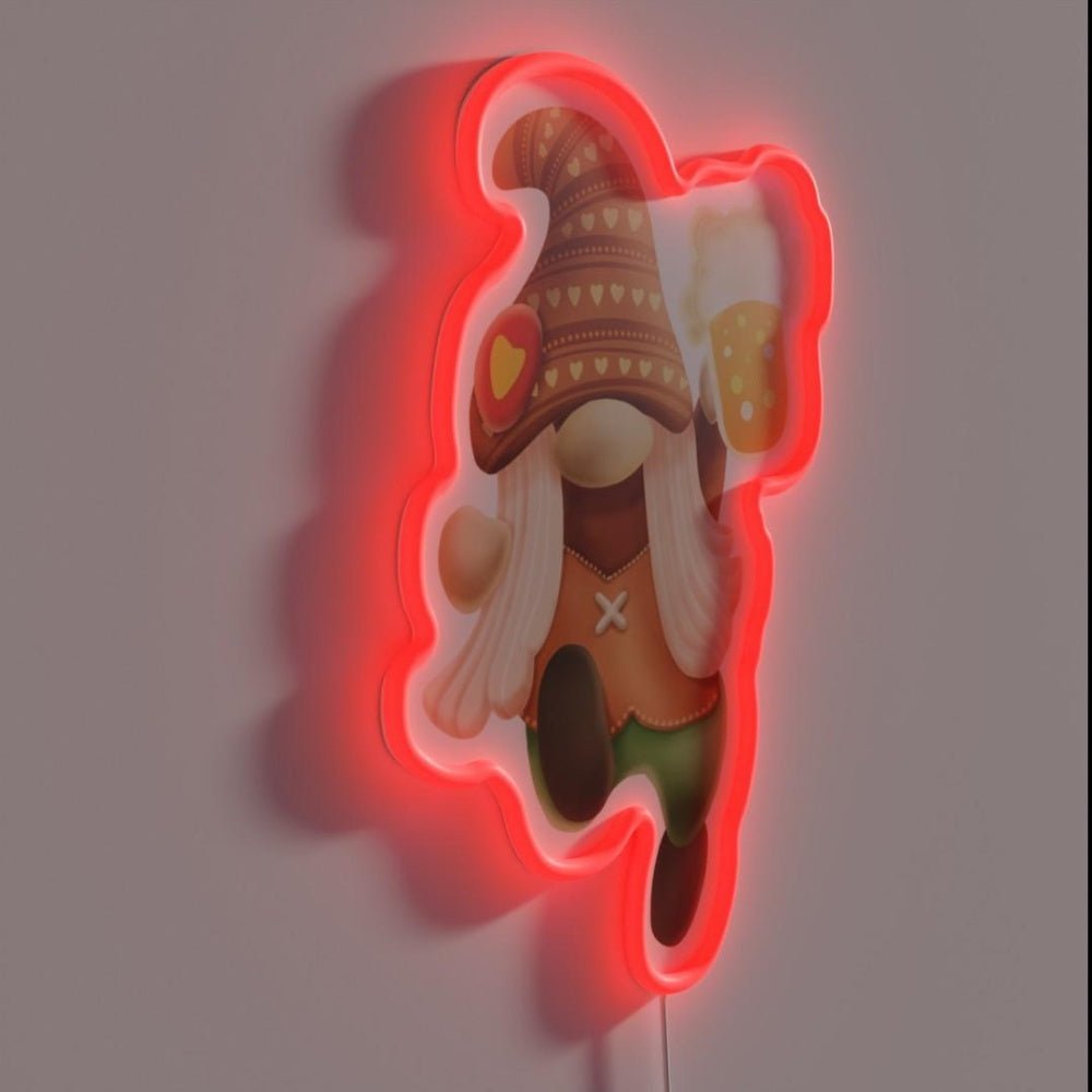 Gnome Oktoberfest Happy Festival Celebrate Party Rgb Led Neon Sign - Shineneon