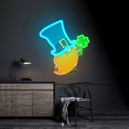 Gnome With Clover Saint Patrick Day Led Signs - Shineneon